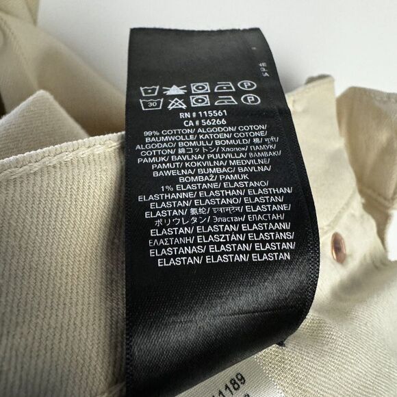 7 For All Mankind Jeans Men's 30 30X33 Slimmy Slim Straight Leg Beige - Picture 4 of 9